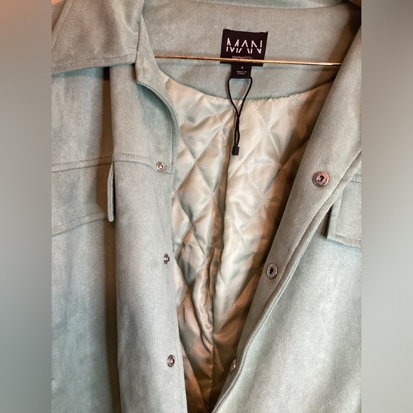 BoohooMAN Boxy Suede Harrington Jacket - Size S - Picture 7 of 7